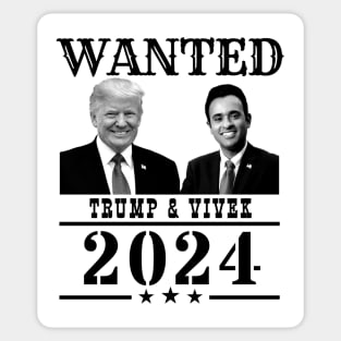 WANTED Trump & Vivek 2024 Sticker